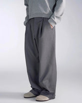 HEYFANCYSTYLE Men's Luxury Baggy Trousers - Deep Rise, Unstructured